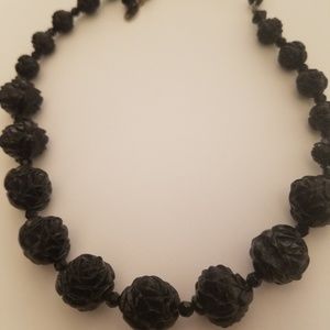 Tarina Tarantino Black Flower Necklace